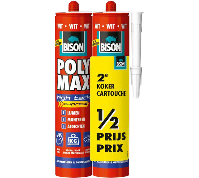 Bison Poly Max High Tack Express Wit Duo Verpakking