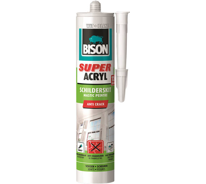 Bison Acrylaatkit Schilders Super Anti-Crack Wit 300 ml