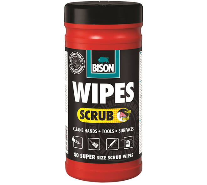 Bison Wipes Scrub Pot 40 st
