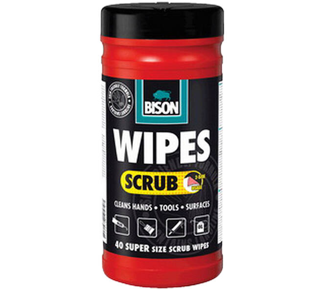 Bison Wipes Scrub Pot 40 st