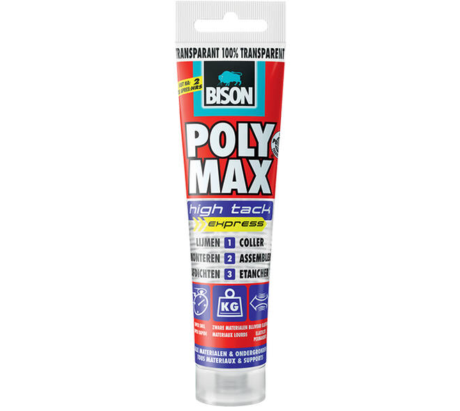Bison Polymax High Tack Express Transparant 115 g