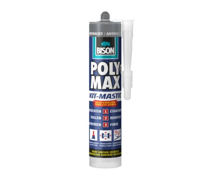 Bison Poly Max Seal Zwart 280 ml