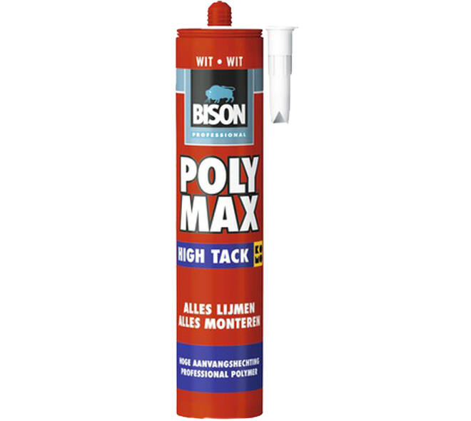 Bison Prof Polymax High Tack Wit Crt 425 g