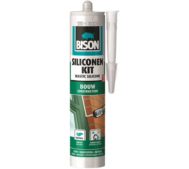 Bison Siliconenkit Bouw Wit 300 ml
