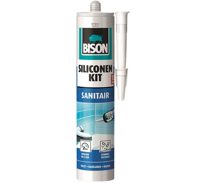 Bison Siliconenkit Sanitair Wit 300 ml