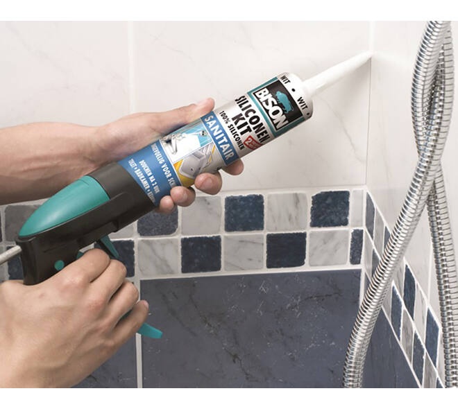 Bison Siliconenkit Sanitair Wit 300 ml