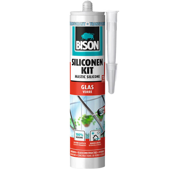 Bison Siliconenkit Glas Transparant 300 ml