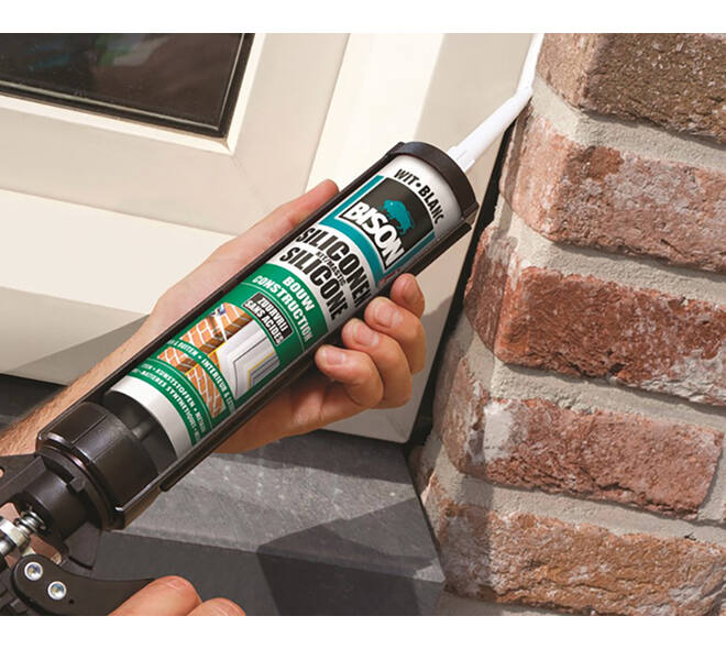 Bison Siliconenkit Bouw Zwart 300 ml