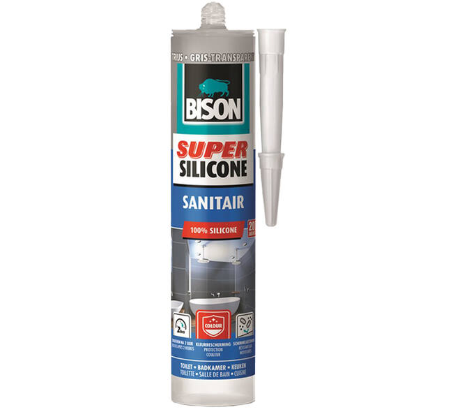 Bison Super Sanitair Koker Grijs 300 ml