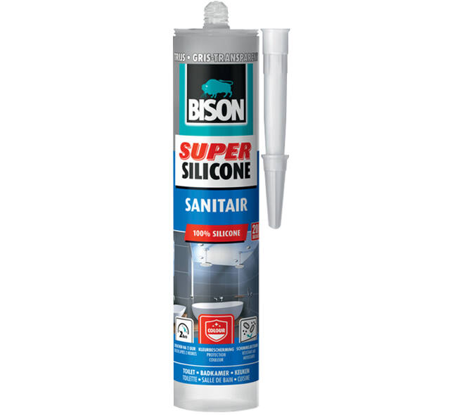 Bison Super Sanitair Koker Grijs 300 ml