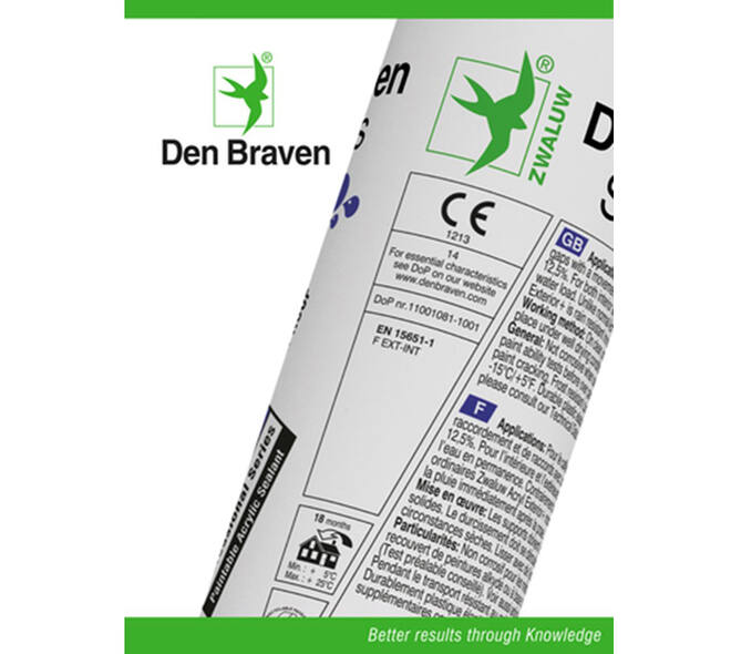 Zwaluw Den Braven Acryl Exterior+ 310 ml Grijs