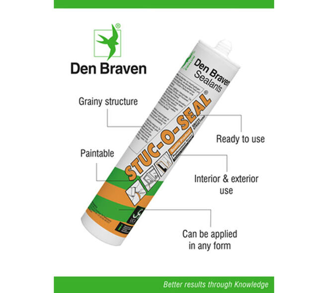 Zwaluw Den Braven Stuc-O-Seal 310 ml Wit