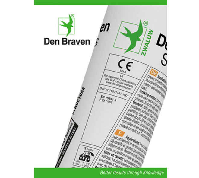 Zwaluw Den Braven Stuc-O-Seal 310 ml Wit