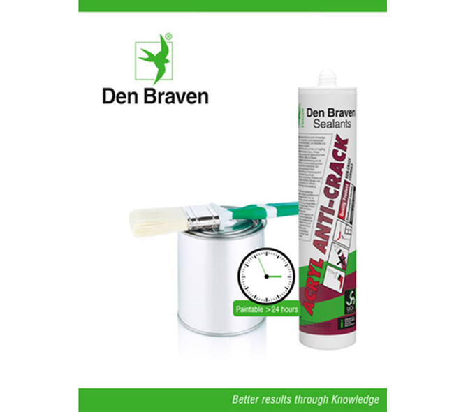 Zwaluw Den Braven Acryl Anti-Crack 310 ml Wit
