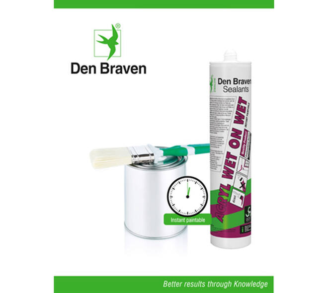Zwaluw Den Braven Acryl Wet-On-Wet 310 ml Wit