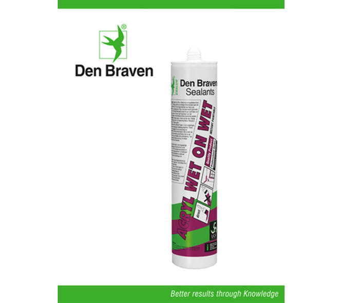 Zwaluw Den Braven Acryl Wet-On-Wet 310 ml Wit