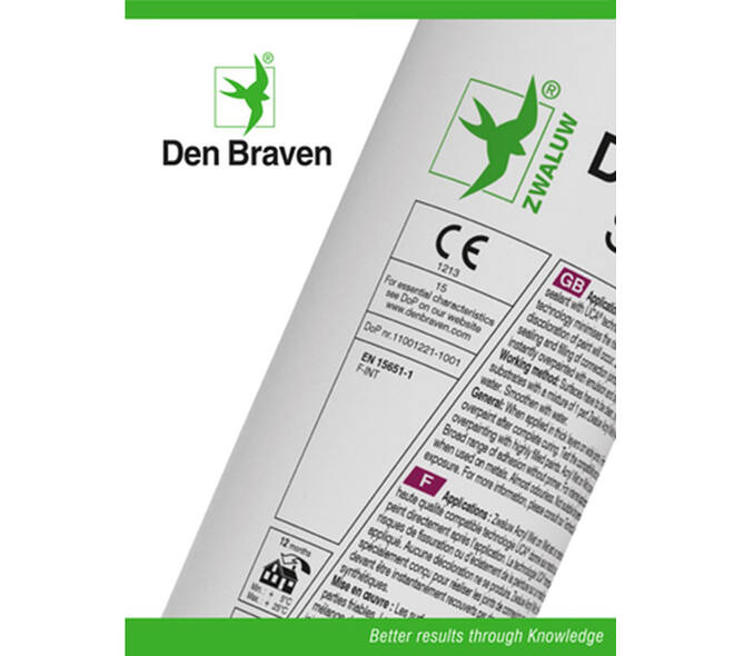 Zwaluw Den Braven Acryl Wet-On-Wet 310 ml Wit