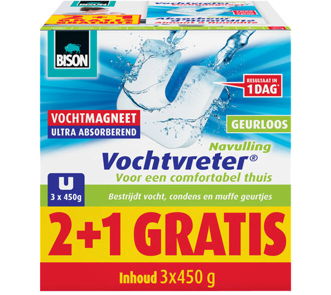 Bison Vochtvreter Magneet Neutraal 3x450 g