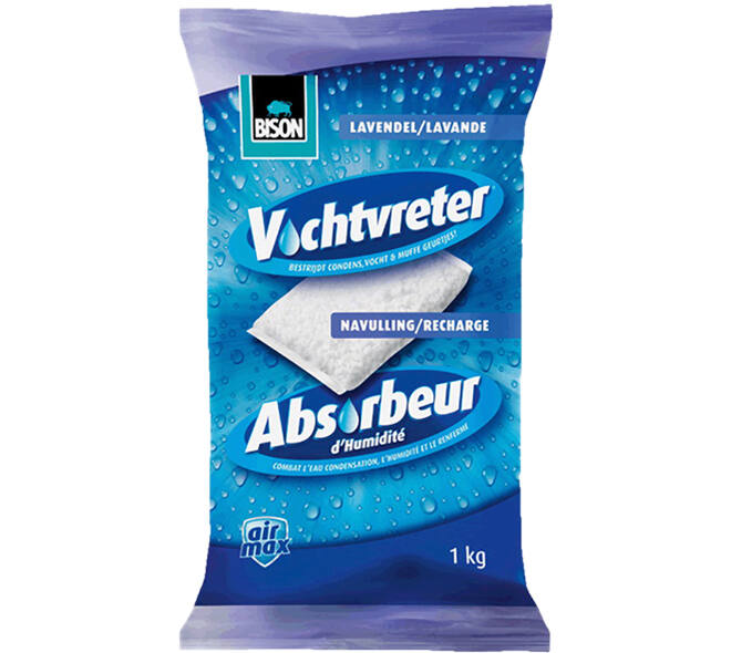 Bison Air Max Vochtvreter Navulzak Lavendel 1 kg