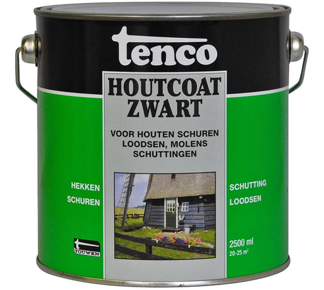 Tenco Houtcoat Zwart 2,5 L