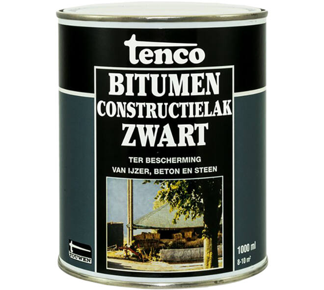 Tenco Bitumen Constructielak Zwart 1 L