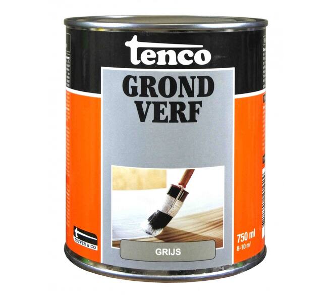 Tenco Grondverf Dekkend Mat Grijs 250 ml