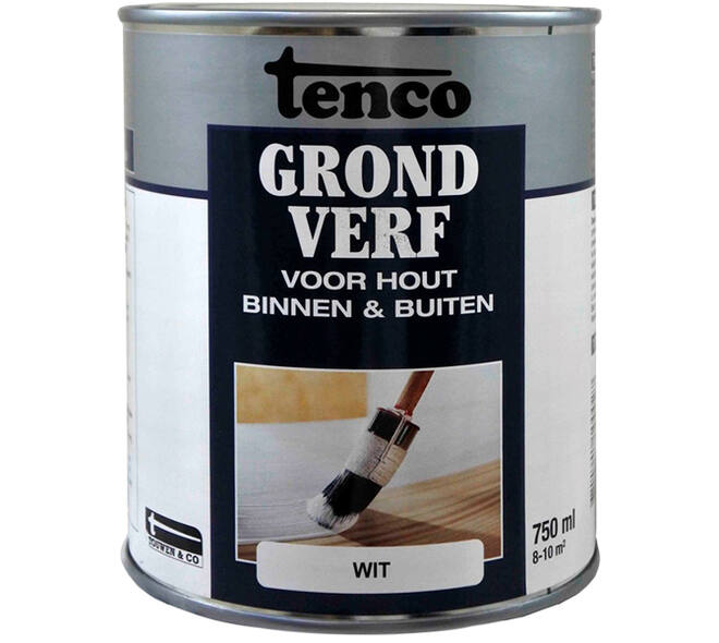 Tenco Grondverf Dekkend Mat Wit 750 ml