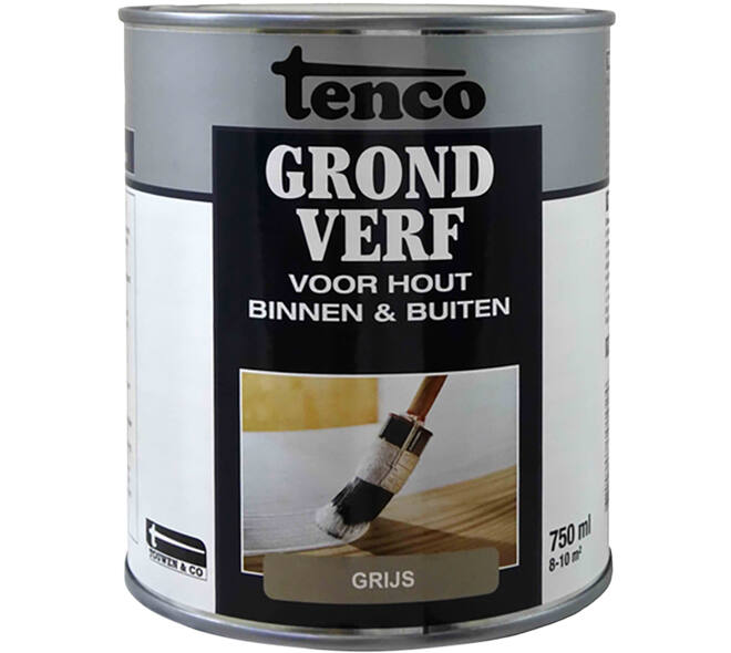 Tenco Grondverf Dekkend Mat Grijs 750 ml
