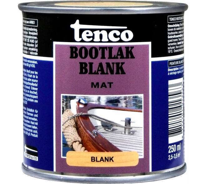 Tenco Bootlak Blank Mat 250 ml