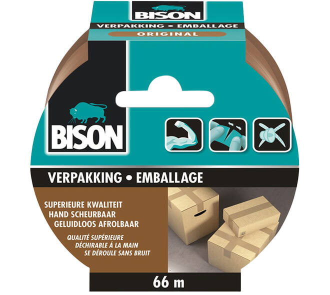 Bison Verpakking Tape Original Rol 66 m