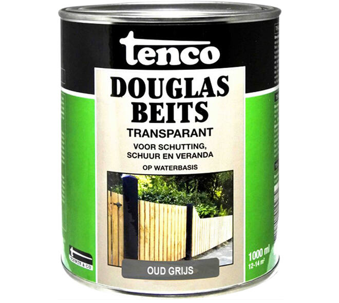 Tenco Douglas Houtbeits Transparant Oud Grijs 1 L