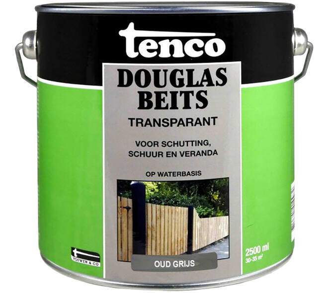 Tenco Douglas Houtbeits Transparant Oud Grijs 2,5 L