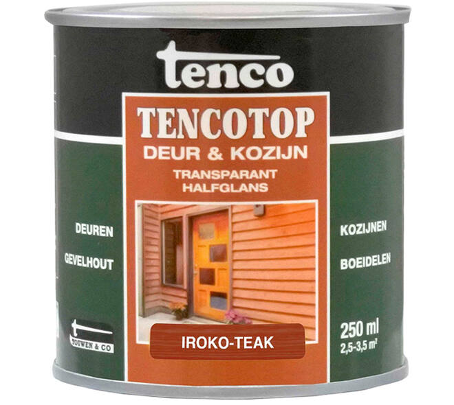 Tenco Tencotop Deur & Kozijn Dekkend Zijdeglans Irokoteak 250 ml