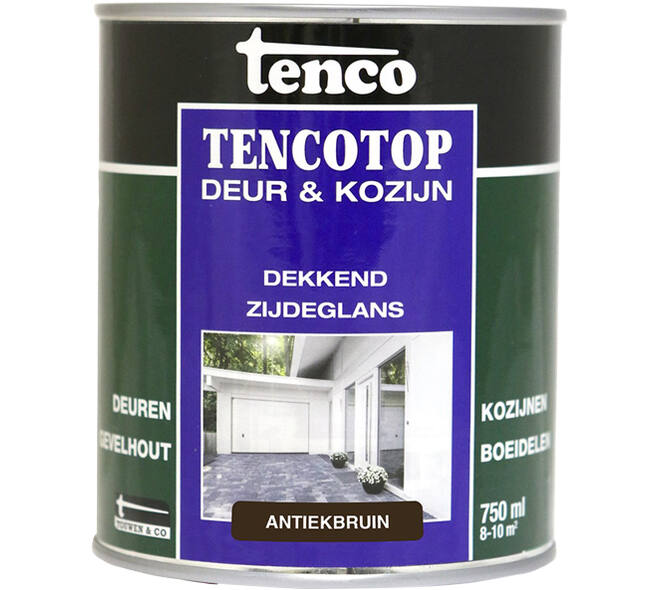 Tenco Tencotop Deur & Kozijn Dekkend Zijdeglans 38 Antiekbruin 750 ml