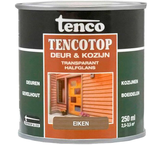 Tenco Tencotop Deur & Kozijn Transparant Halfglans 210 Eiken 250 ml