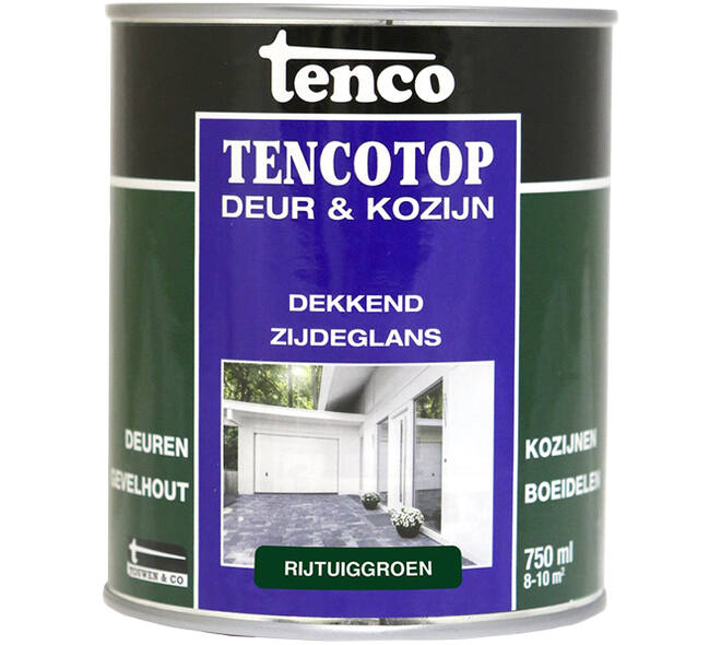 Tenco Tencotop Deur & Kozijn Dekkend Zijdeglans 50 Rijtuiggroen 750 ml