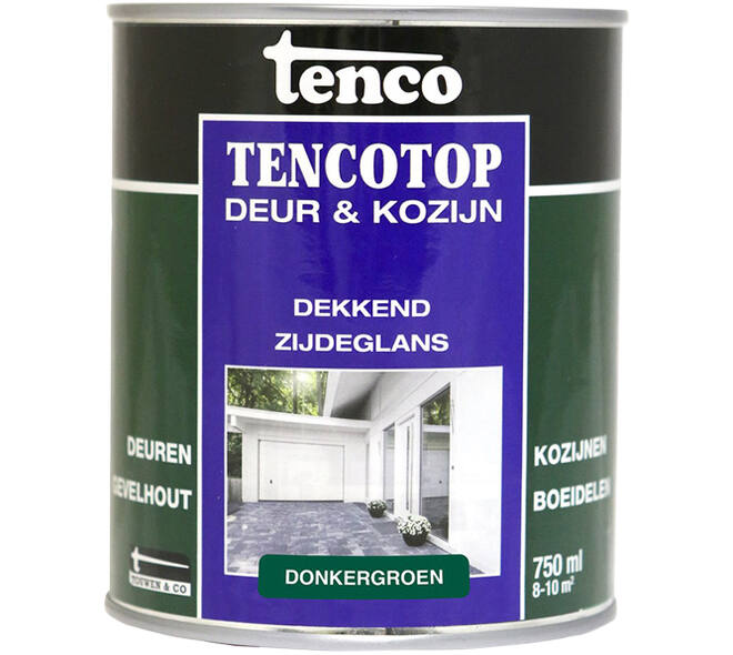 Tenco Tencotop Deur & Kozijn Dekkend Zijdeglans 51 Donkergroen 750 ml