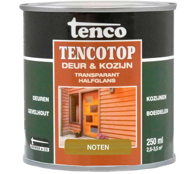 Tenco Tencotop Deur & Kozijn Dekkend Zijdeglans Noten 250 ml