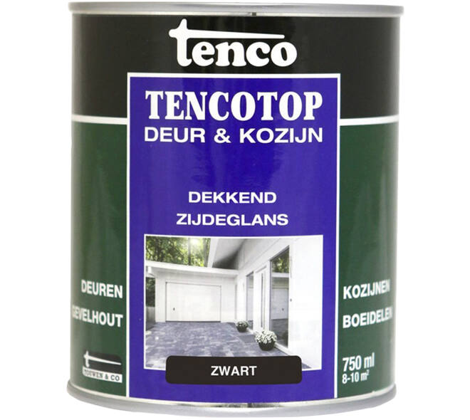 Tenco Tencotop Deur & Kozijn Dekkend Zijdeglans 39 Zwart 2,5 L