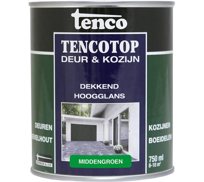 Tenco Tencotop Deur & Kozijn Dekkend Hoogglans Middengroen 750 ml