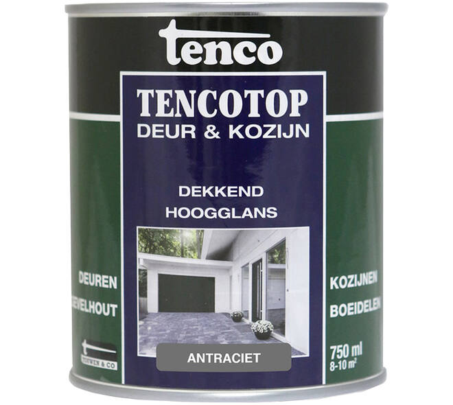 Tenco Tencotop Deur & Kozijn Dekkend Hoogglans Antraciet 750 ml