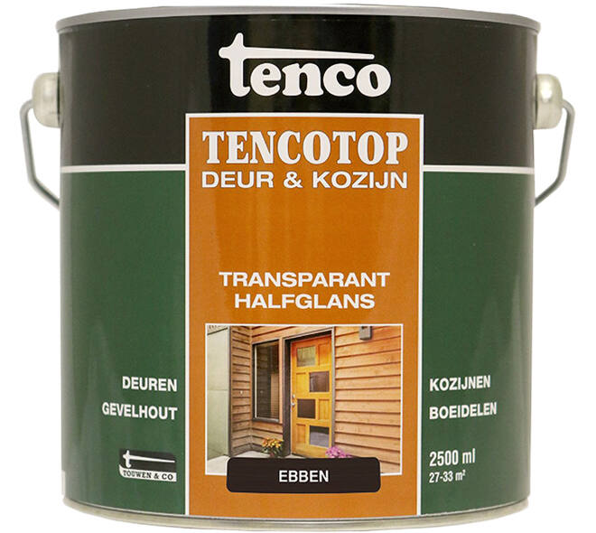 Tenco Tencotop Deur & Kozijn Transparant Halfglans 204 Ebben 2,5 L