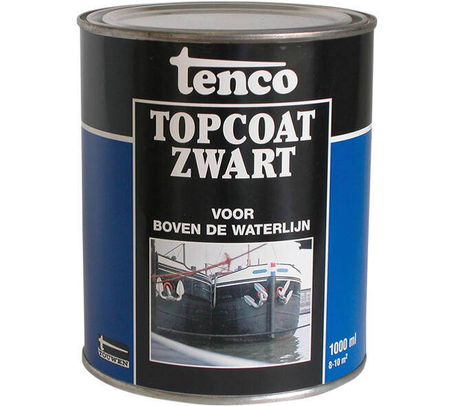 Tenco Topcoat Zwart 1 L
