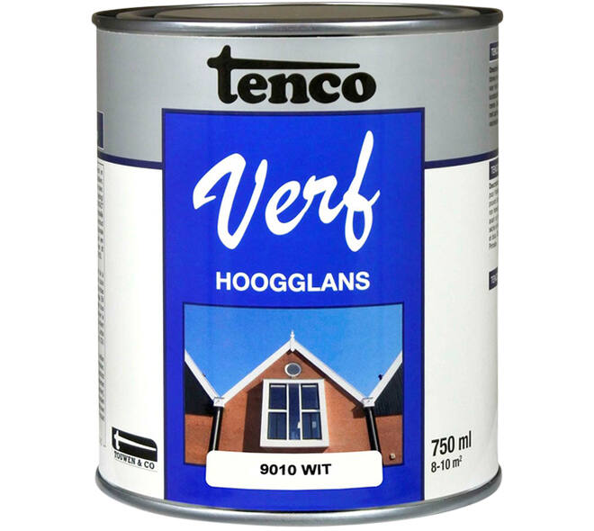 Tencoverf Dekkend Hoogglans Wit 9010 750 ml