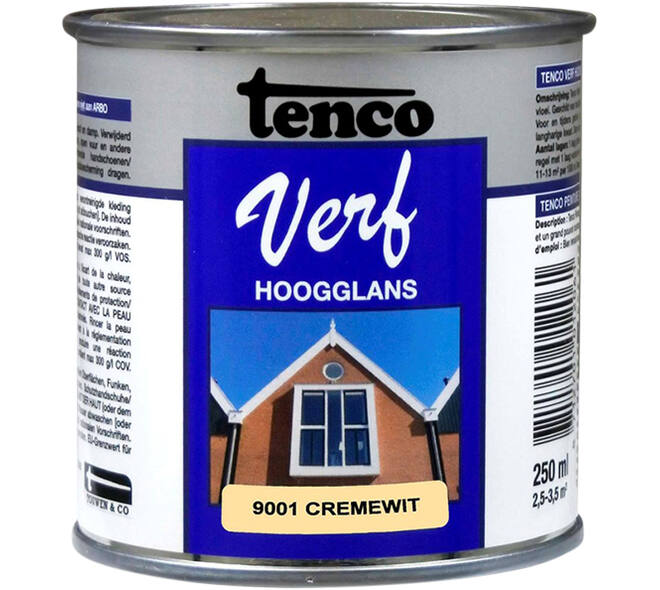 Tencoverf Dekkend Hoogglans Cremewit 9001 250 ml