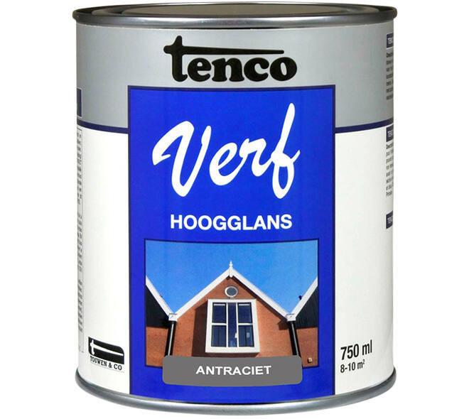 Tencoverf Dekkend Hoogglans Antraciet 7016 750 ml