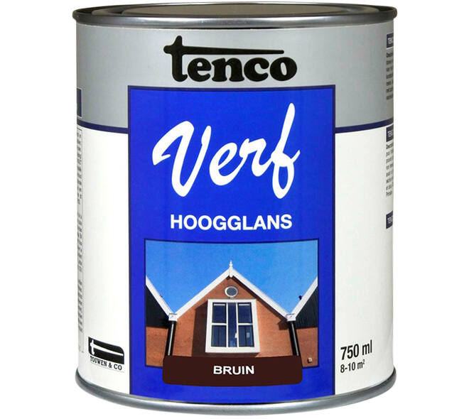 Tencoverf Dekkend Hoogglans Bruin 750 ml