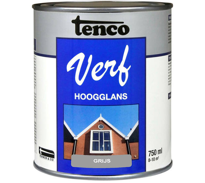 Tencoverf Dekkend Hoogglans Grijs 750 ml