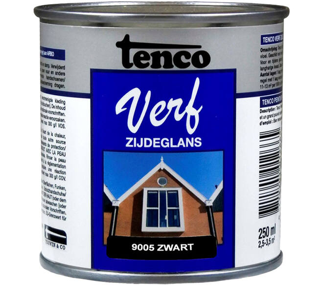 Tencoverf Zijdeglans Zwart 9005 250 ml