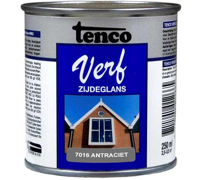 Tenco Verf Dekkend Zijdeglans Antraciet 7016 250 ml